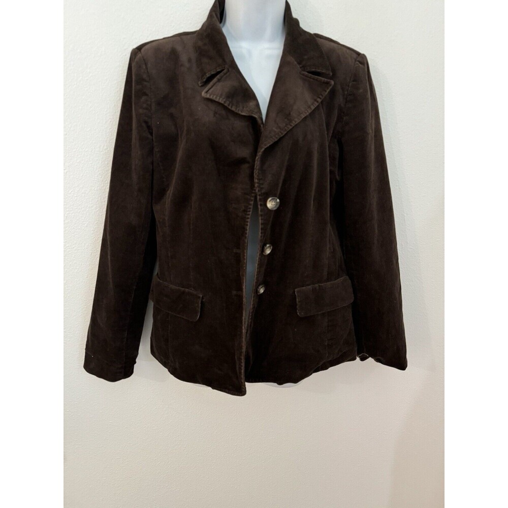 Old Navy Blazer Women Corduroy Brown Fall Academia 90s Y2K Office Size M EUC